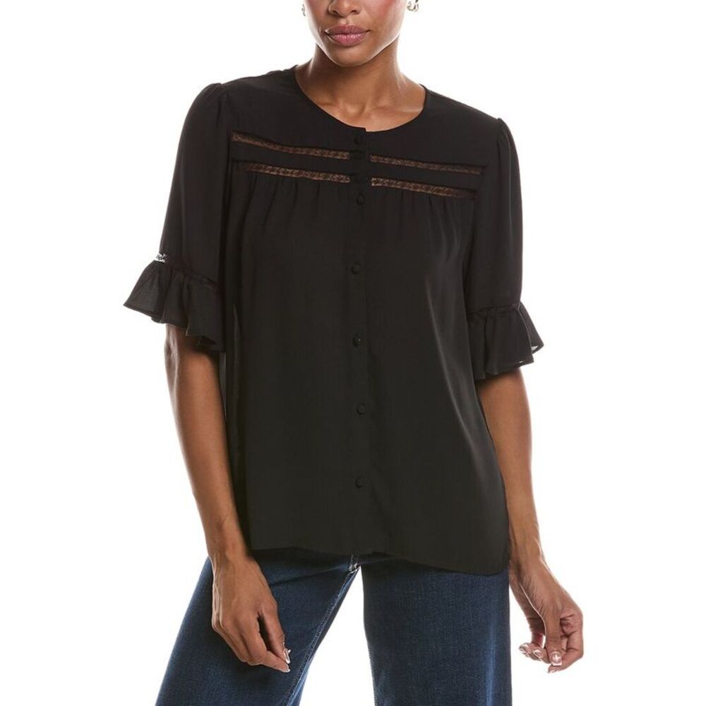 Cece Womens Blouson Top, Black